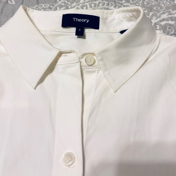 THEORY Tie-Waist Button-Down Blouse - Picture 5 of 6